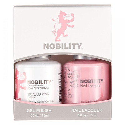 LeChat Nobility Gel Polish & Nail Lacquer Duo Set Tickled Pink - .5 oz / 15 ml