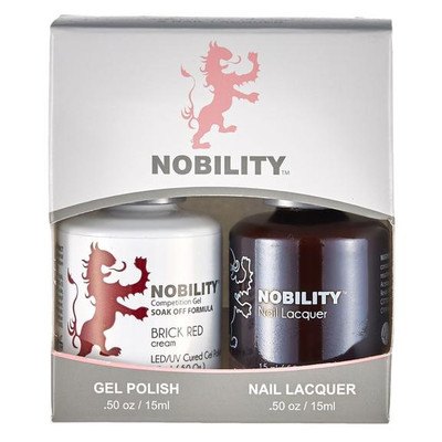LeChat Nobility Gel Polish & Nail Lacquer Duo Set Brick Red - .5 oz / 15 ml