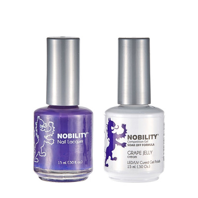 LeChat Nobility Gel Polish & Nail Lacquer Duo Set Grape Jelly - .5 oz / 15 ml