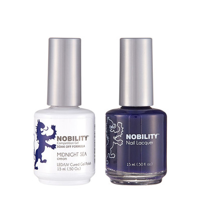 LeChat Nobility Gel Polish & Nail Lacquer Duo Set Midnight Sea - .5 oz / 15 ml