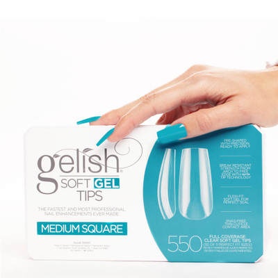 Gelish Soft Gel Tips Medium Square - 550 CT