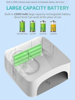 NDi beauty Cordless LED/UV Rechargeable Nail Lamp 72 watts