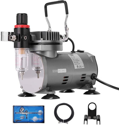 Professional Airbrushing System with 1/5 HP Air Compressor and 1 Airbrush Kit