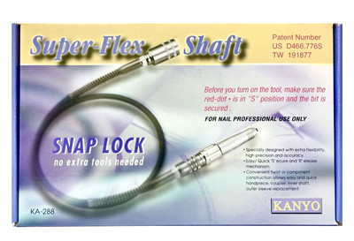 Kanyo Super Flex Shaft 3/32" Shank Snap Lock - Made in Taiwan