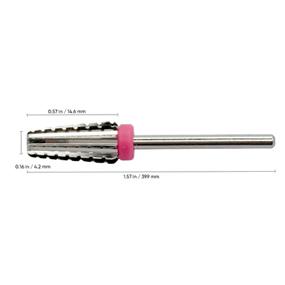 Titanium Volcano Tapered Carbide Bit - (3X COARSE / SILVER) 3/32" Shank