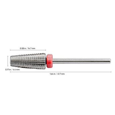 Titanium Volcano Tapered Carbide Bit - (FINE / SILVER) 3/32" Shank