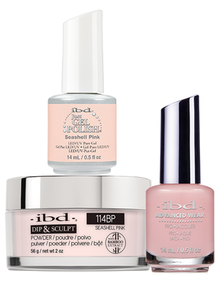 ibd Gel & Dip & Lacquer Trio Set Seashell Pink