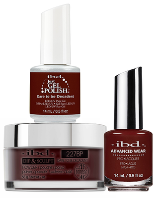 ibd Gel & Dip & Lacquer Trio Set Dare to be Decadent