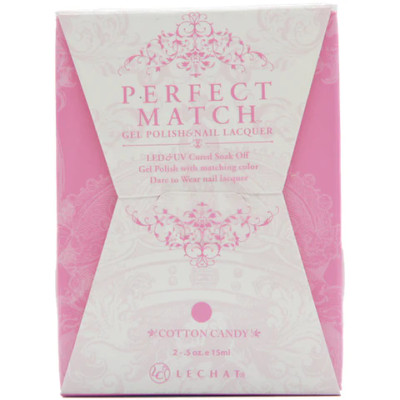LeChat Perfect Match Gel Polish & Nail Lacquer Cotton Candy - .5oz