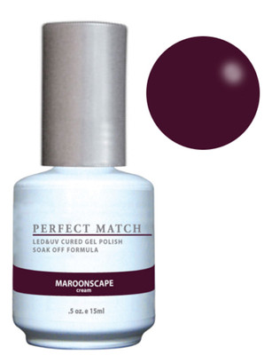 LeChat Perfect Match Gel Polish & Nail Lacquer Maroonscape - .5oz