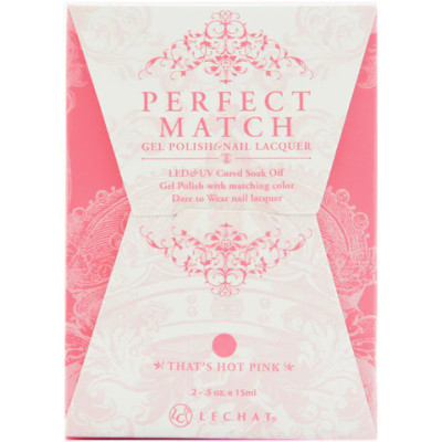 LeChat Perfect Match Gel Polish & Lacquer Neon That's Hot Pink - .5oz