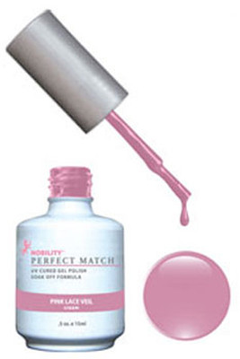 LeChat Perfect Match Gel Polish & Nail Lacquer Pink Lace Veil- .5oz