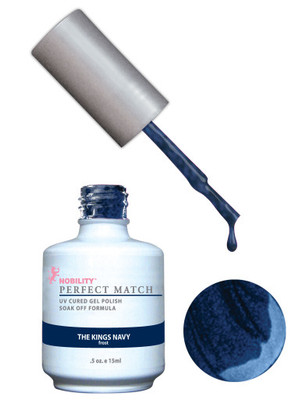 LeChat Perfect Match Gel Polish & Nail Lacquer The Kings navy - .5 oz