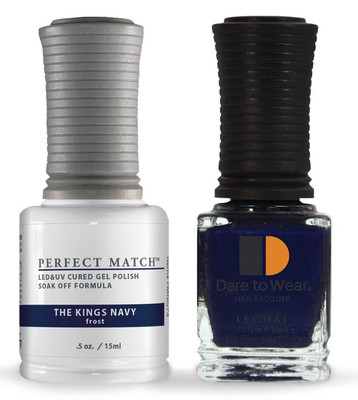 LeChat Perfect Match Gel Polish & Nail Lacquer The Kings navy - .5 oz