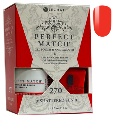 LeChat Perfect Match Gel Polish & Nail Lacquer Shattered Sun - .5oz