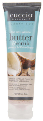 Cuccio Naturale Butter Scrub Coconut And White Ginger - 4 oz / 113 g