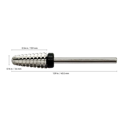 NDi beauty Volcano Radius Carbide Bit - (Extra COARSE / SILVER) 3/32"