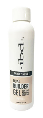 ibd Soft Gel Dual Builder Gel - Barely Nude - 4 oz / 113 g