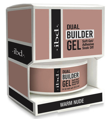 ibd Soft Gel Dual Builder Gel - Warm Nude - .5 oz / 14 g