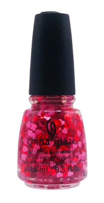 China Glaze Nail Polish Lacquer Ruler Of All Hearts Glitter Top Coat - .5oz