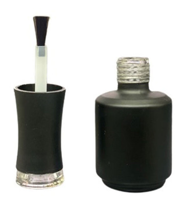DL Pro Empty Black Amber Glass Polish Bottle .5 oz