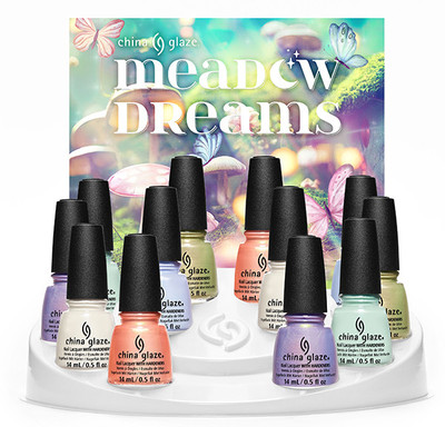 China Glaze Nail Polish Lacquer Meadow Dreams Collection - 12 PC Display