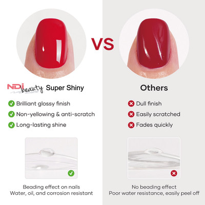 NDi beauty Super Shiny LED/UV No Wipe Gel Top - .5 oz