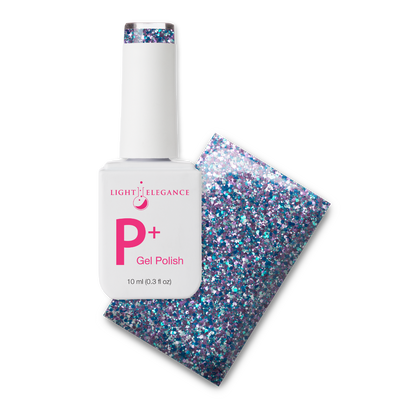 Light Elegance P+ Glitter Gel Polish Bratty Blue - 10 ml