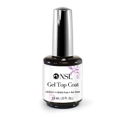 NSI No-Wipe Gel Top Coat - 15 mL / .5 Fl Oz