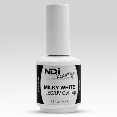 NDi beauty Milky White LED/UV No Wipe Gel Top - .5 oz