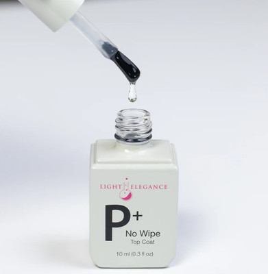 Light Elegance P+ No Wipe Soak-Off Top Coat - 10 ml