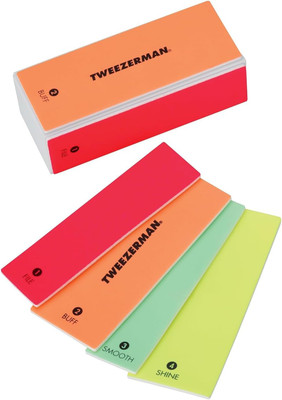 Tweezerman Neon File, Buff, Smooth & Shine Block