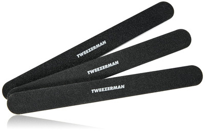 Tweezerman 7" Black Nail Files, 3 Pack
