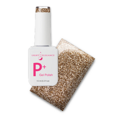 Light Elegance P+ Glitter Gel Polish Gold - 10 ml