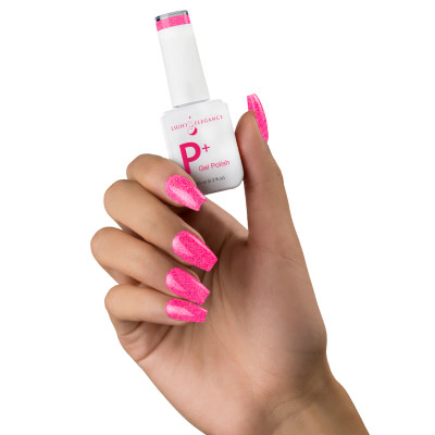 Light Elegance P+ Glitter Gel Polish Pinch Me Pink - 10 ml