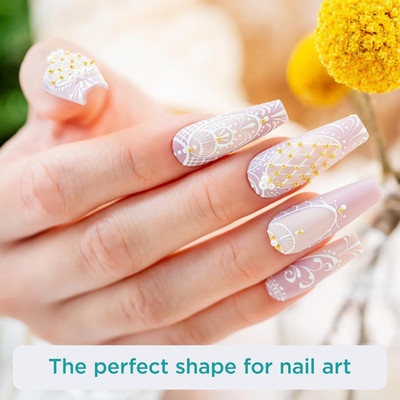 Gelish Soft Gel Tips Medium Square Natural - 160 CT