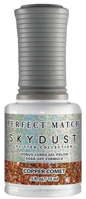LeChat Perfect Match Sky Dust Glitter Gel Polish Copper Comet - 5 oz
