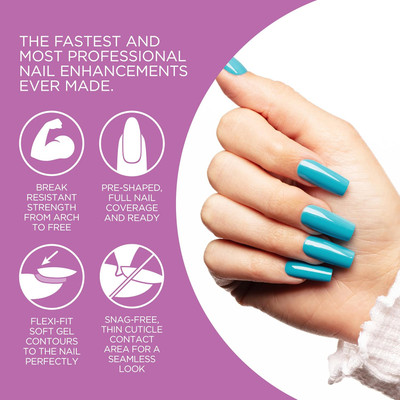 Gelish Soft Gel Tips Square Natural Medium - 640 CT