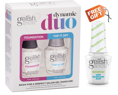 Gelish Dynamic Duo Foundation + Top It Off with One Gel Essential FREE