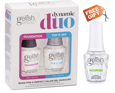 Gelish Dynamic Duo Foundation + Top It Off with One Gel Essential FREE