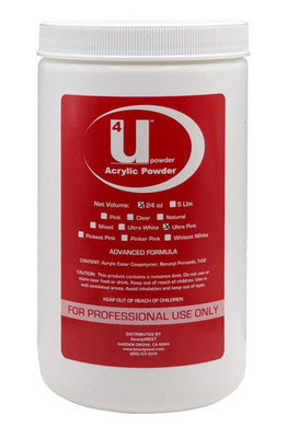 U4 Acrylic Nail Powder Ultra Pink - 24 oz