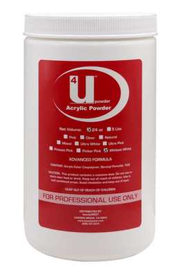 U4 Acrylic Nail Powder Whitest White - 24 oz
