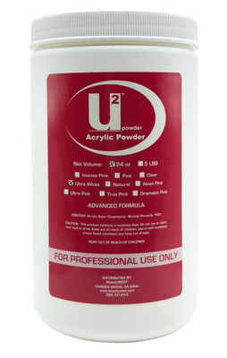 U2 Acrylic Nail Powder Ultra White - 24 oz