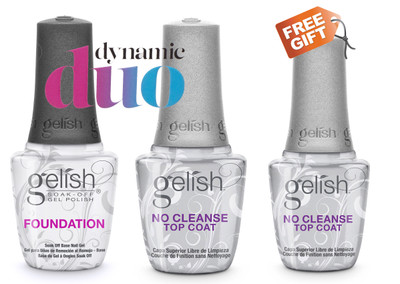 Gelish Foundation + Gelish No Cleanse Top Coat + FREE Gelish Top Coat of Your Choice
