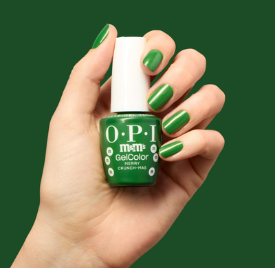 OPI x M&M'S GelColor Intelli-Gel Merry Crunch-mas HPT06 - 0.5 oz (15 mL)