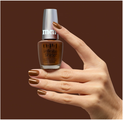 OPI x M&M'S Infinite Shine I Caramel For You HRT16 - .5 oz / 15 mL