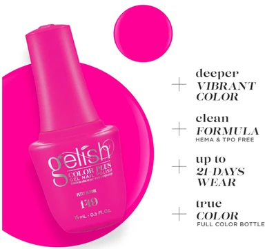 Gelish Color Plus Gel Nail Polish Petty In Pink - 0.5 fl oz
