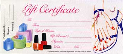 Gift Certificate - 50/pk - Hand & Feet