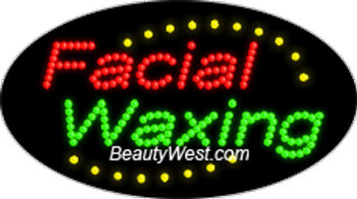 Electric Flashing & Chasing LED Sign: Facial Waxing Electric Flashing & Chasing LED Sign: Facial Waxing