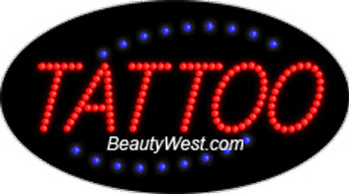 Electric Flashing & Chasing LED Sign: Tattoo Electric Flashing & Chasing LED Sign: Tattoo